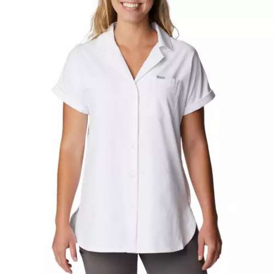 Shirts * | Women'S Columbia Pfg Sun Drifter Woven Short Sleeve Shirt