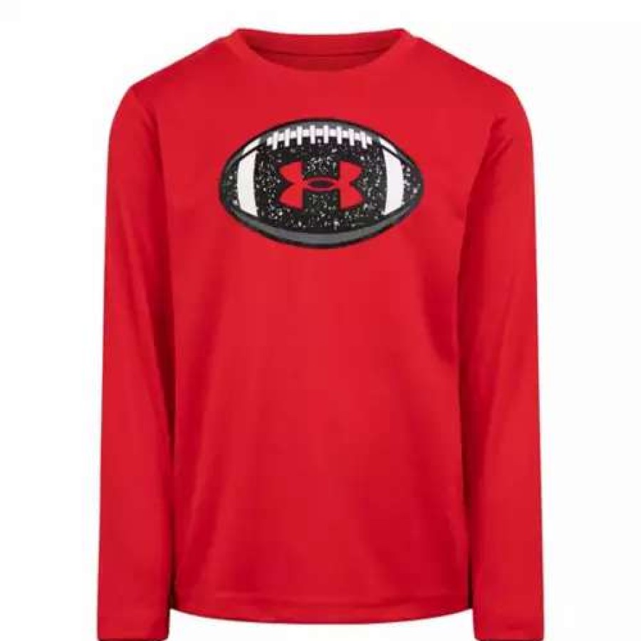 Shirts * | Boys' Under Armour Galaxy Football Long Sleeve Shirt Red