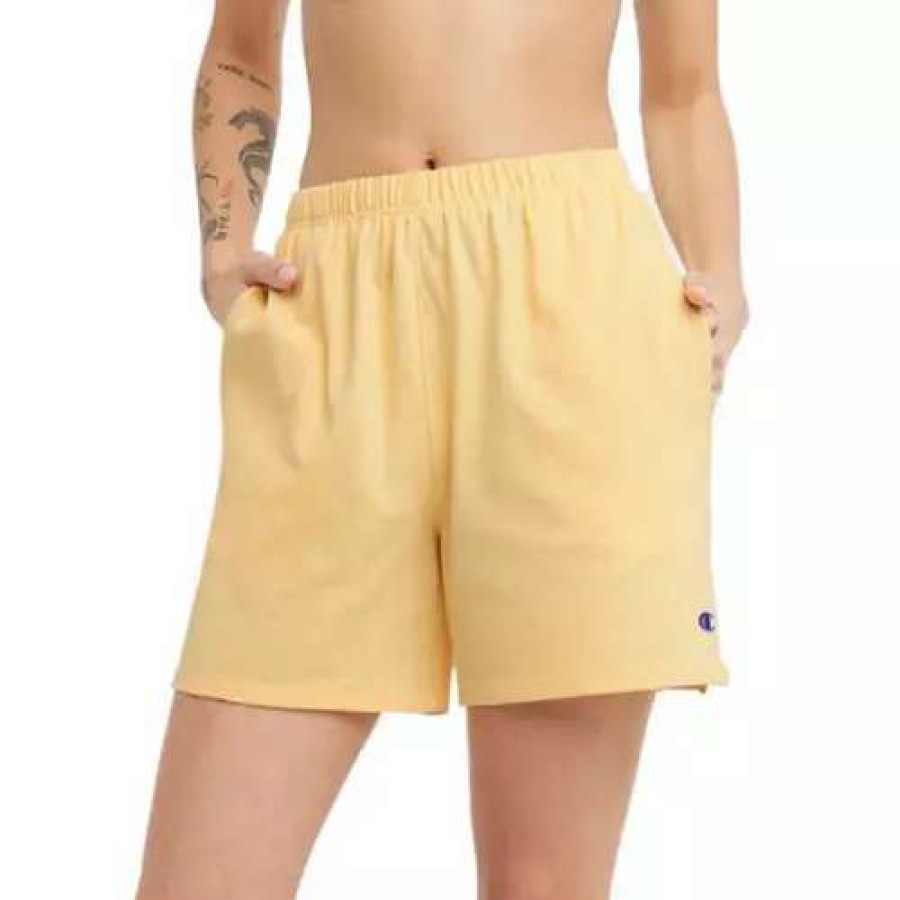 Shorts * | Women'S Champion High Waist Jersey Shorts