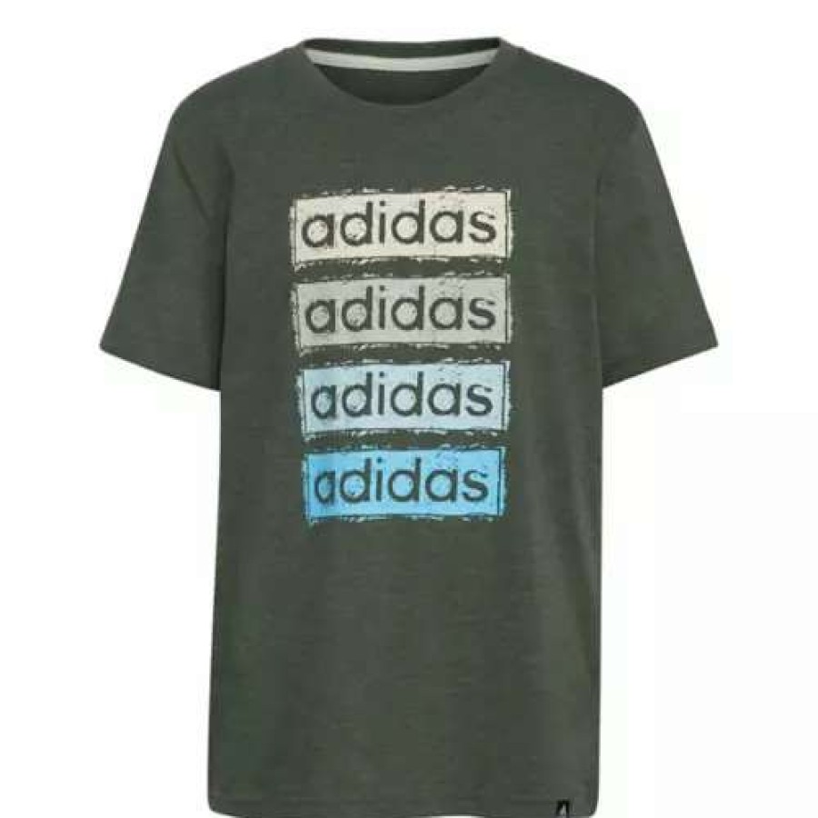 Shirts * | Boys' Adidas Sketchy Linear T-Shirt