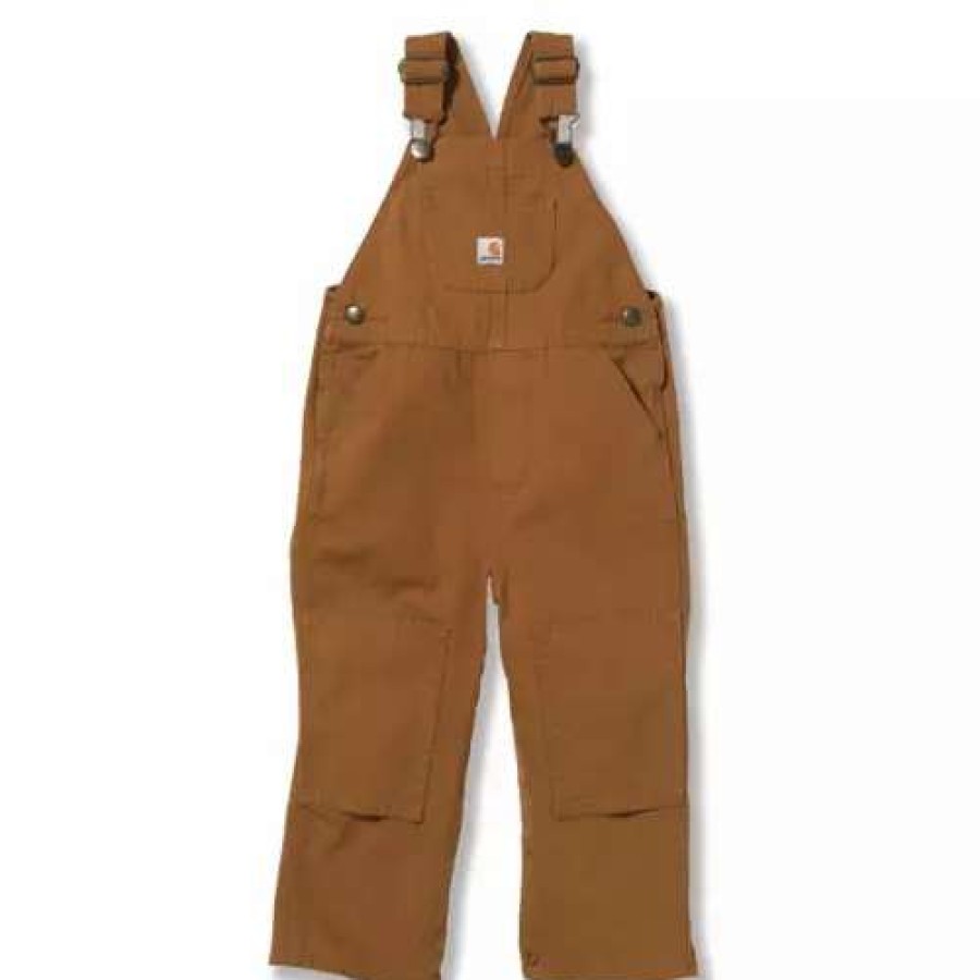 Bibs & Overalls * | Baby Boys' Carhartt Bib Overalls Carhartt Brown