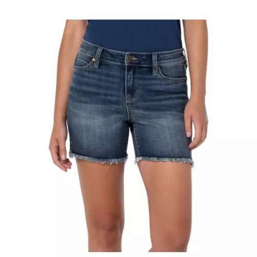 Shorts * | Women'S Liverpool Los Angeles Vickie Fray Hem Jean Shorts