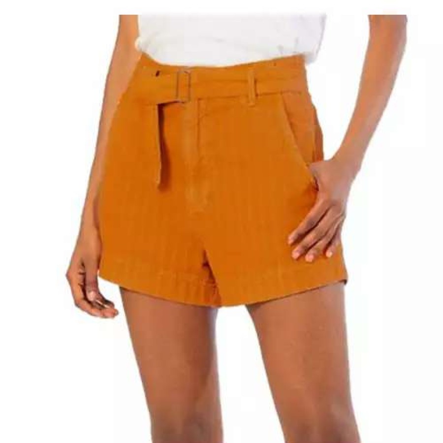 Shorts * | Women'S Kut From The Kloth Justine Trouser Shorts Burnt Orange