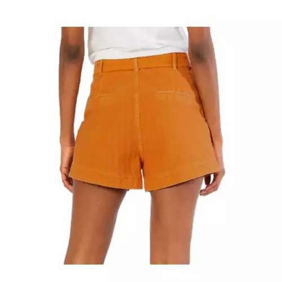 Shorts * | Women'S Kut From The Kloth Justine Trouser Shorts Burnt Orange