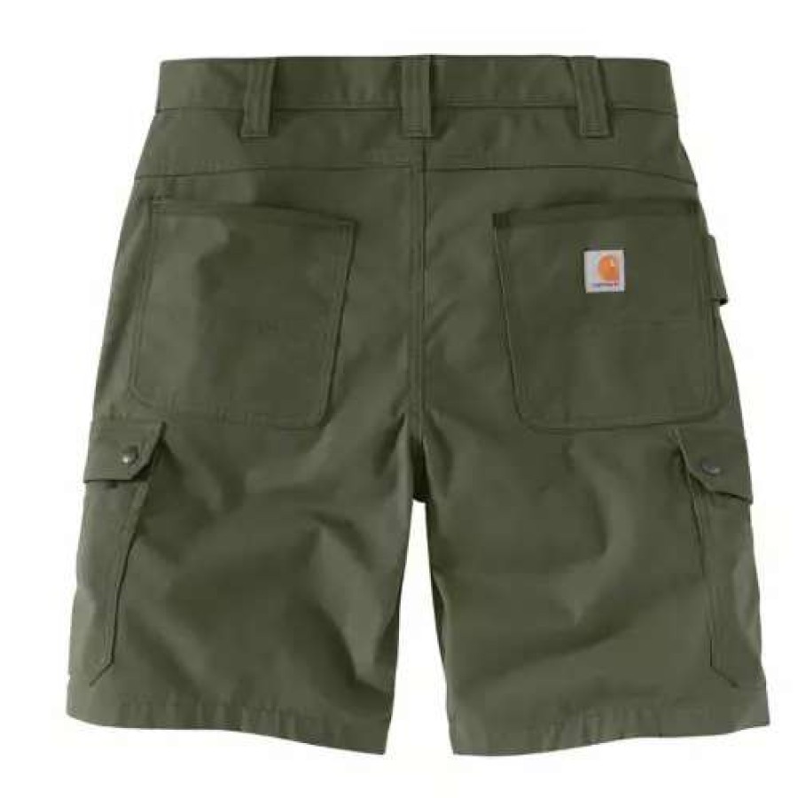 Shorts * | Men'S Carhartt Rugged Flex Relaxed Fit Ripstop Work Cargo Shorts Basil