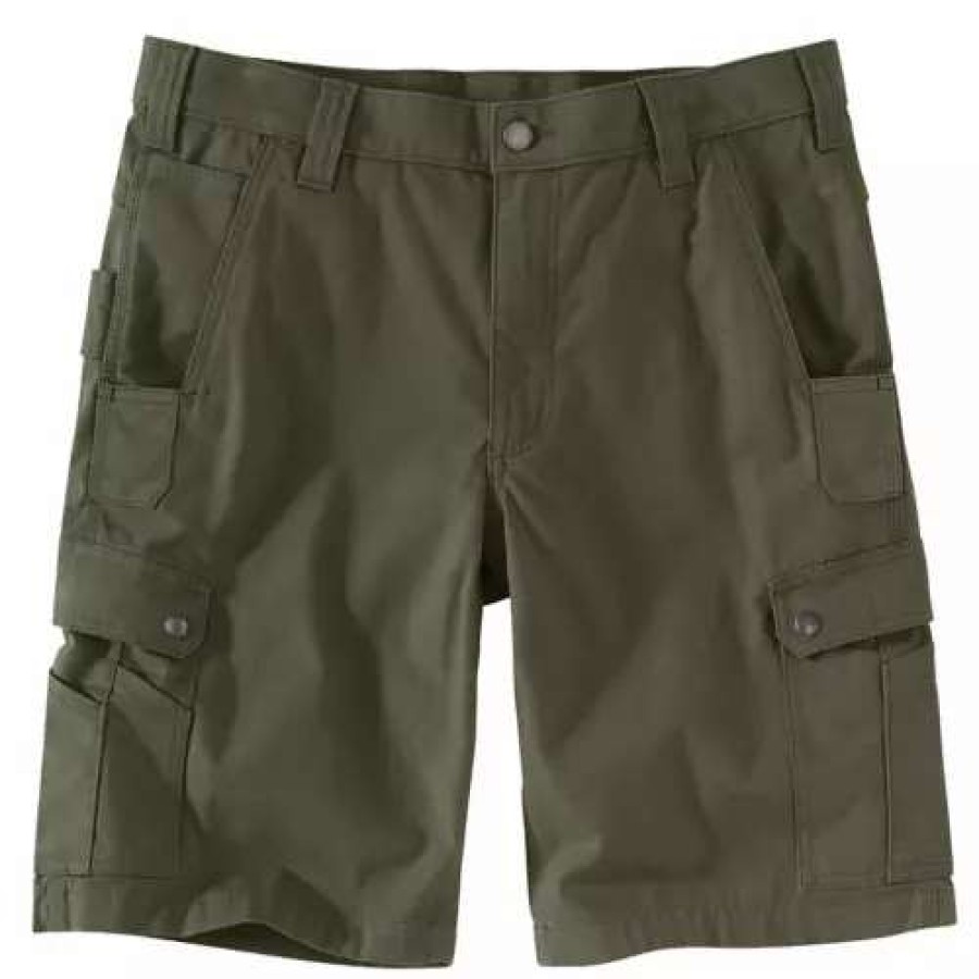 Shorts * | Men'S Carhartt Rugged Flex Relaxed Fit Ripstop Work Cargo Shorts Basil