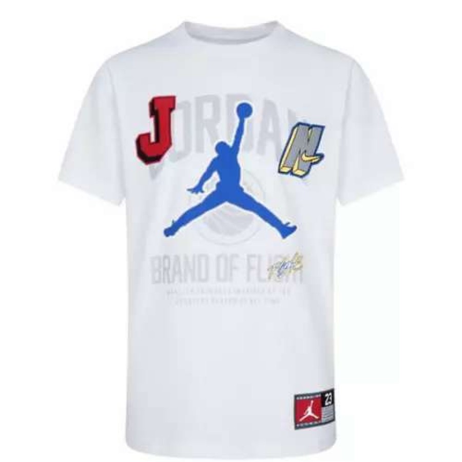 Shirts * | Kids' Jordan Gym 23 Short Sleeve T-Shirt White