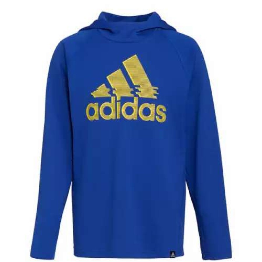 Shirts * | Boys' Adidas Train Thermal Hooded Long Sleeve T-Shirt