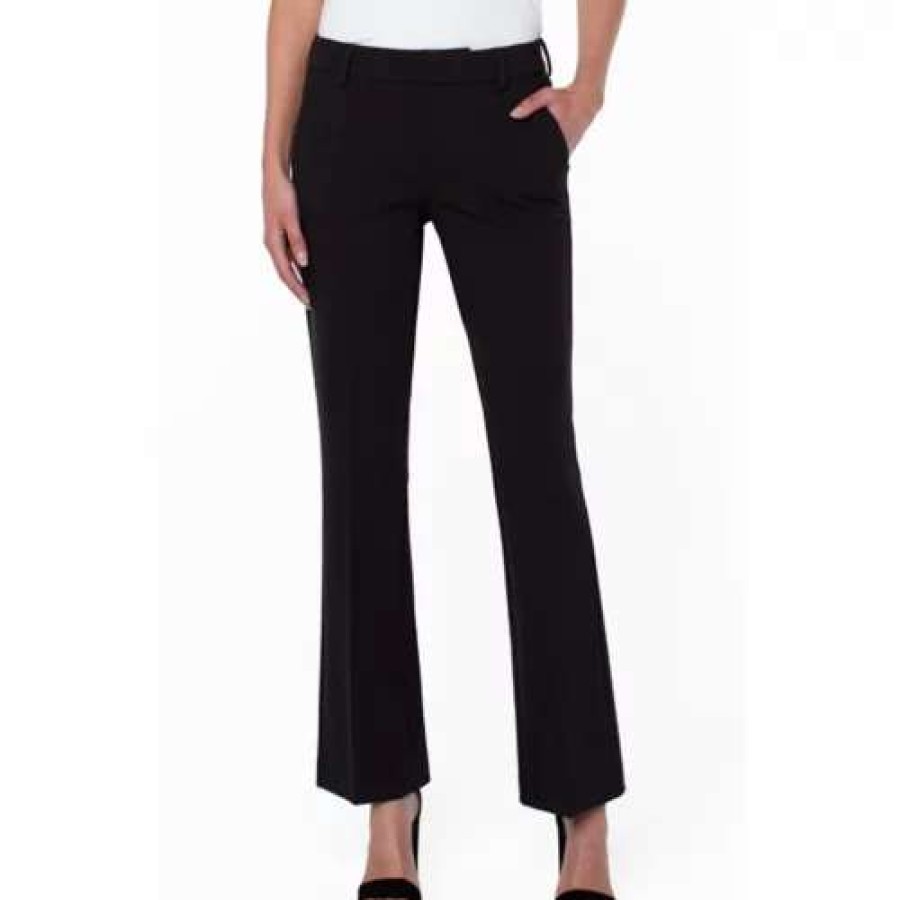 Pants * | Women'S Liverpool Los Angeles Kelsey Flare Trousers Black