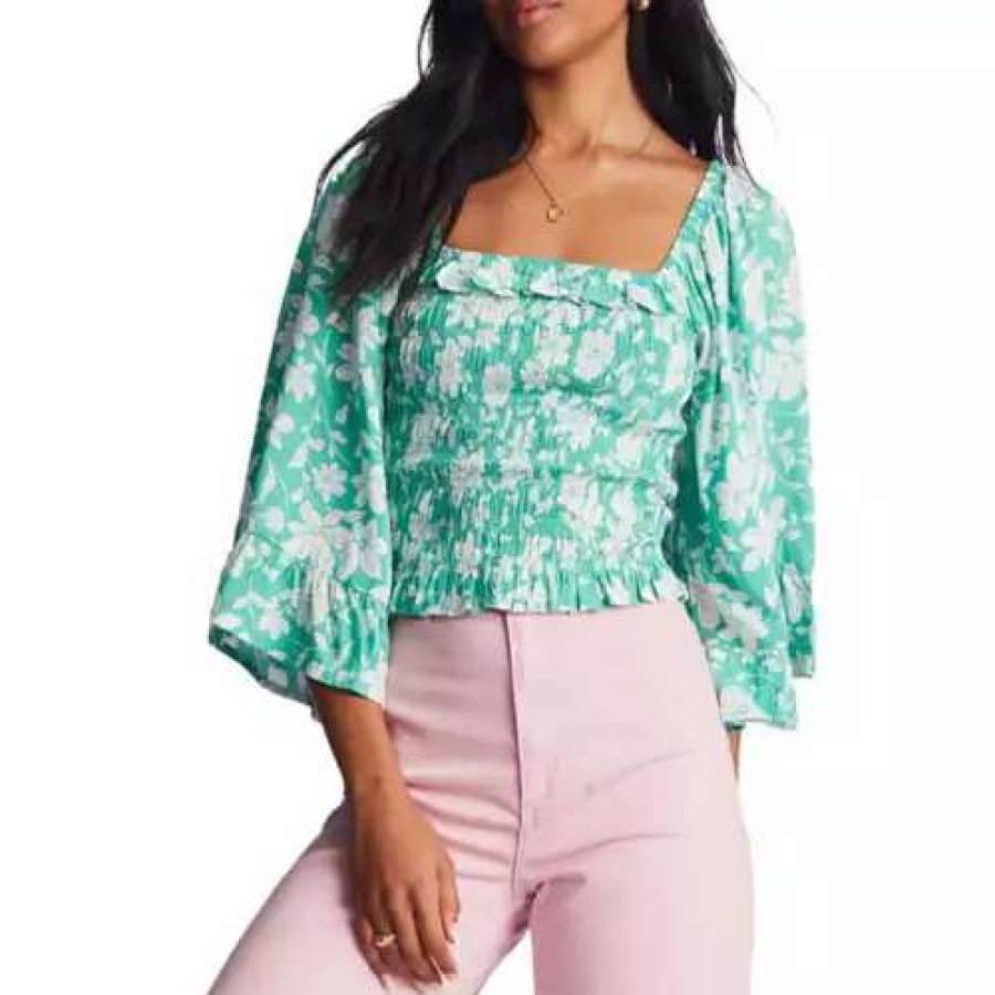 Shirts * | Women'S Billabong Be My Babe Blouse Sweet Grass