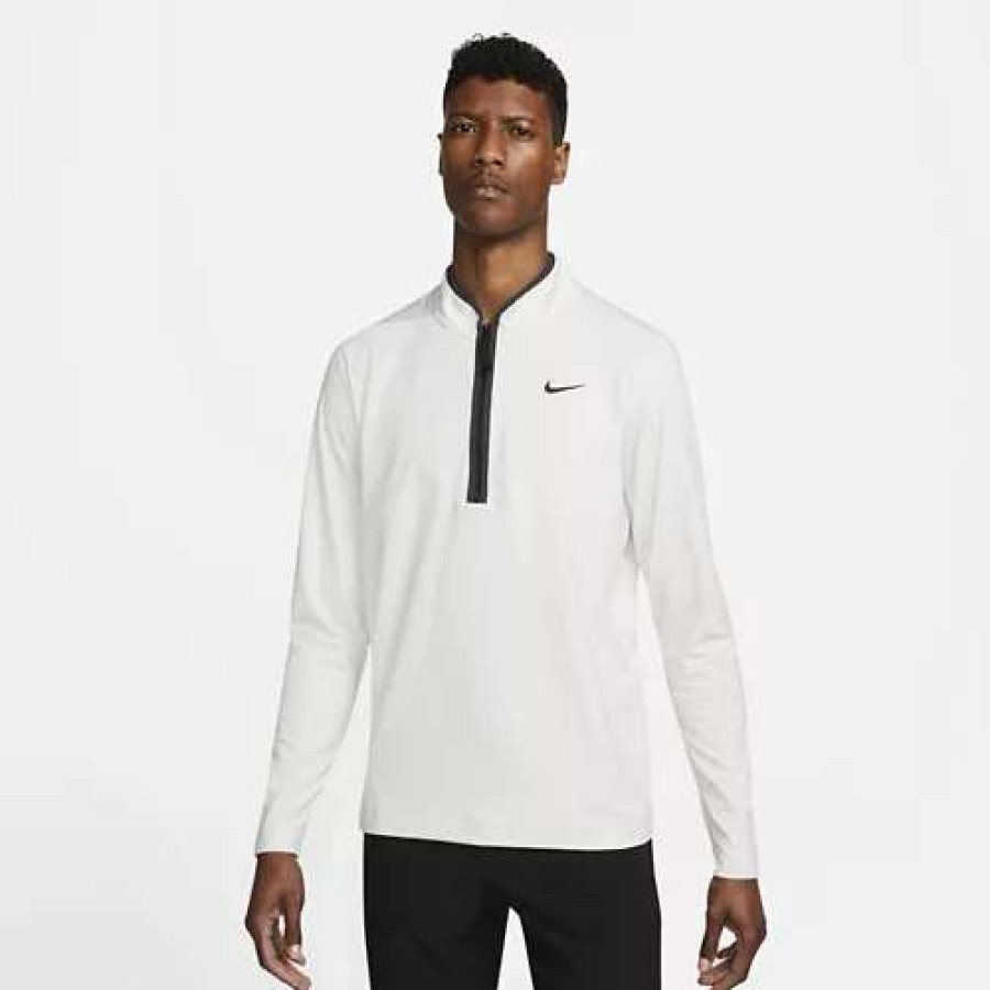 Shirts * | Men'S Nike Dri-Fit Victory Golf 1/2 Zip Photon Dust/Pure/Dk Smoke