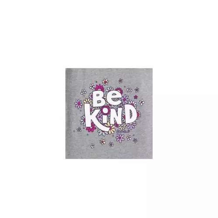 Shirts * | Women'S Life Is Good Be Kind Flower Lines Crusher-Lite V-Neck T-Shirt Heather Grey