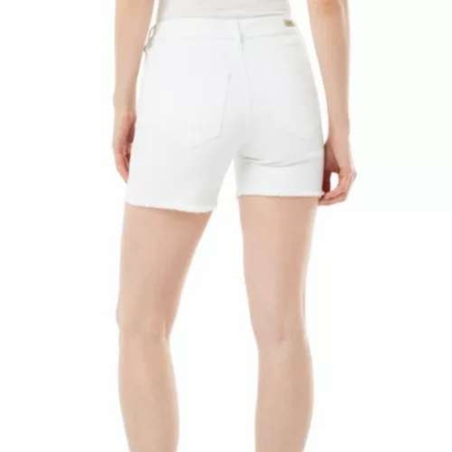 Shorts * | Women'S Liverpool Los Angeles Vickie Fray Hem Jean Shorts White