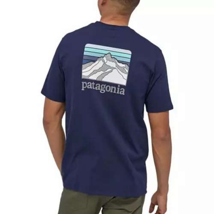 Shirts * | Men'S Patagonia Line Logo Ridge Pocket Responsibili-Tee