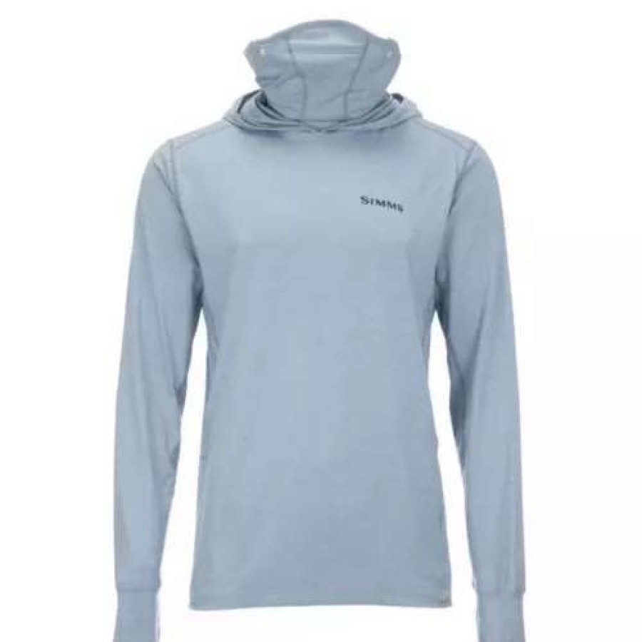 Shirts * | Men'S Simms Solarflex Guide Cooling Hoody Steel Blue