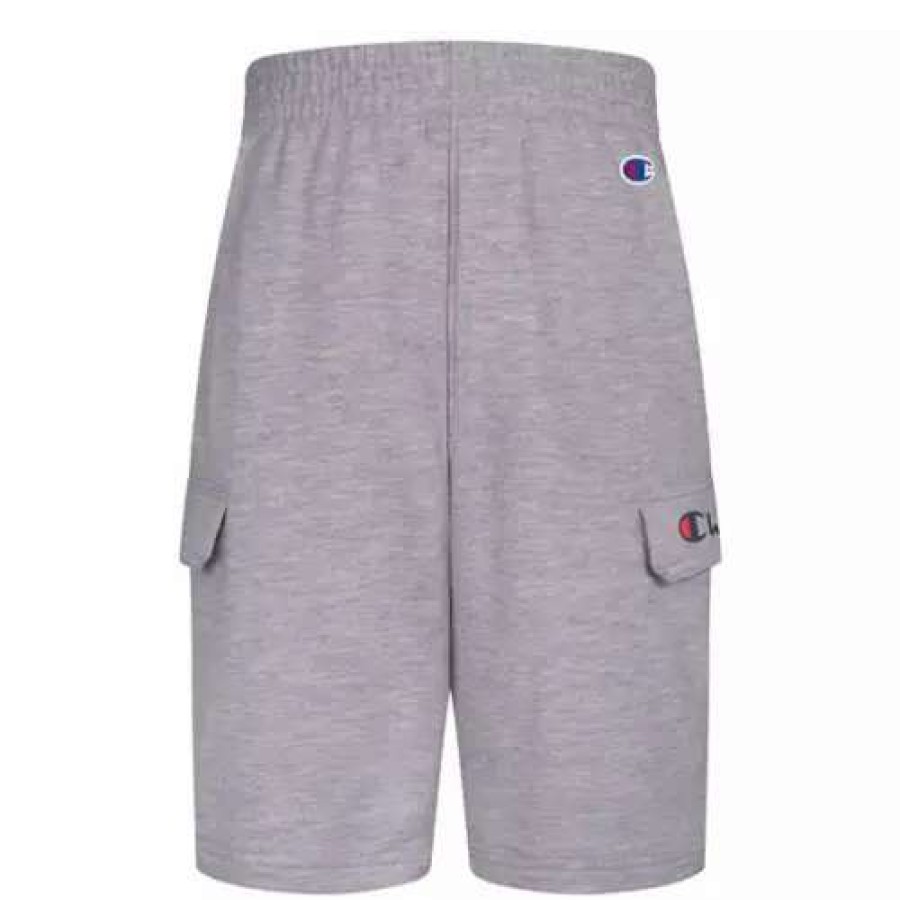 Shorts * | Boys' Champion Flap Pocket Lounge Shorts Oxford Heather