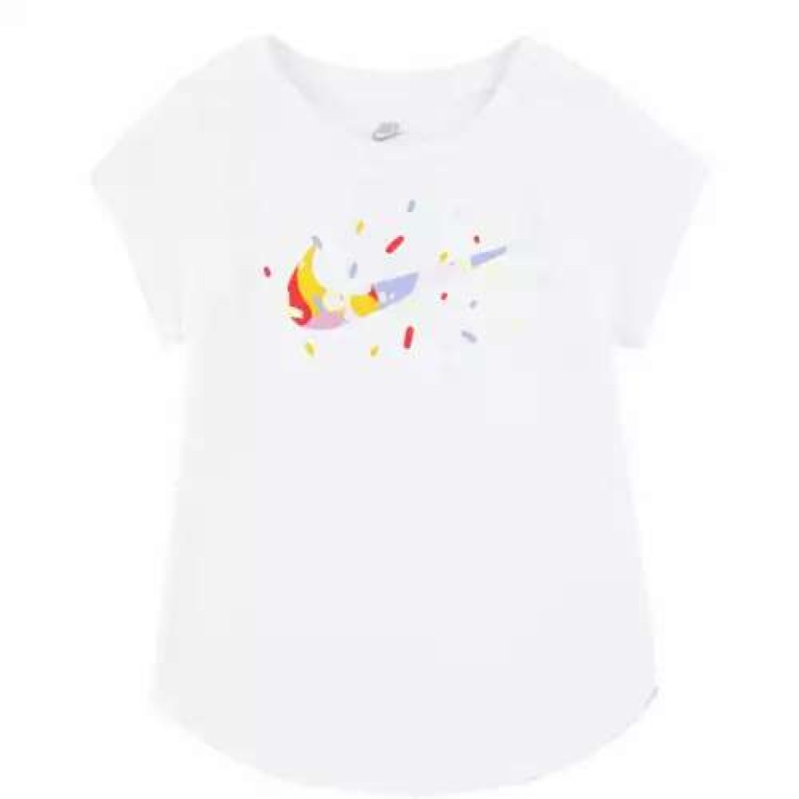 Shirts * | Toddler Girls' Nike Ice Cream Camo T-Shirt White