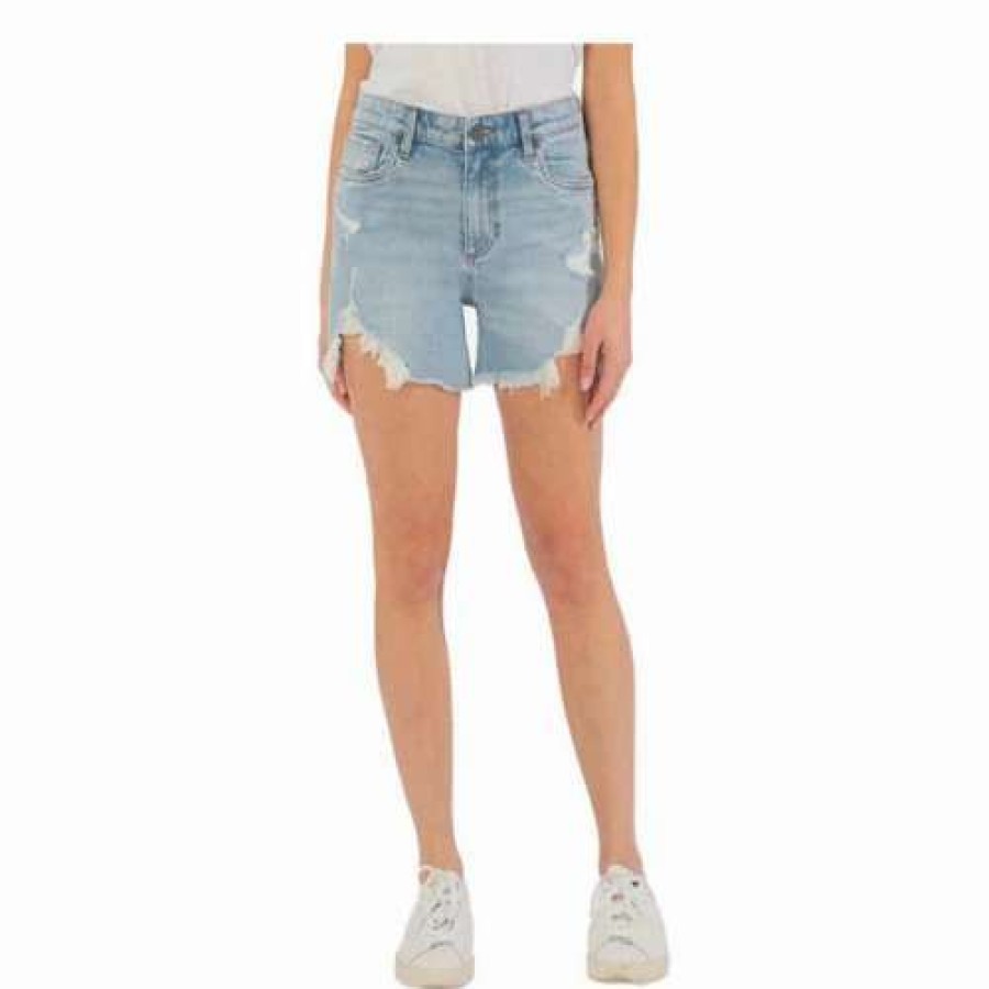 Shorts * | Women'S Kut From The Kloth Jane High Rise Long Fray Jean Shorts Consistent Wash