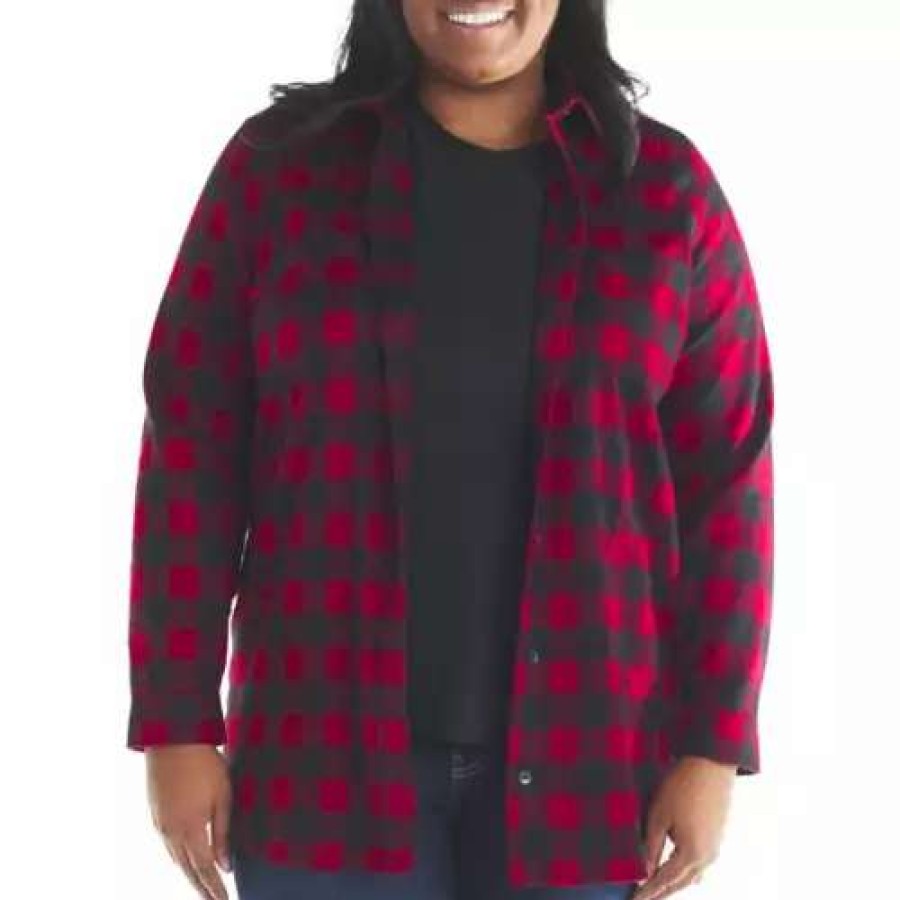 Shirts * | Women'S L.L.Bean Scotch Plaid Flannel Tunic Shirt