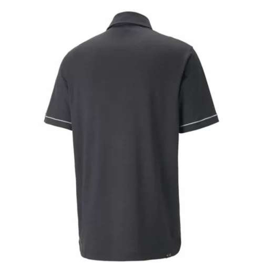 Shirts * | Men'S Puma Cloudspun Haystack Golf Polo Puma Black