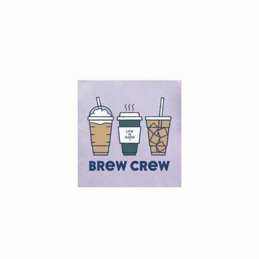 Shirts * | Women'S Life Is Good Brew Crew T-Shirt Lilac Purple