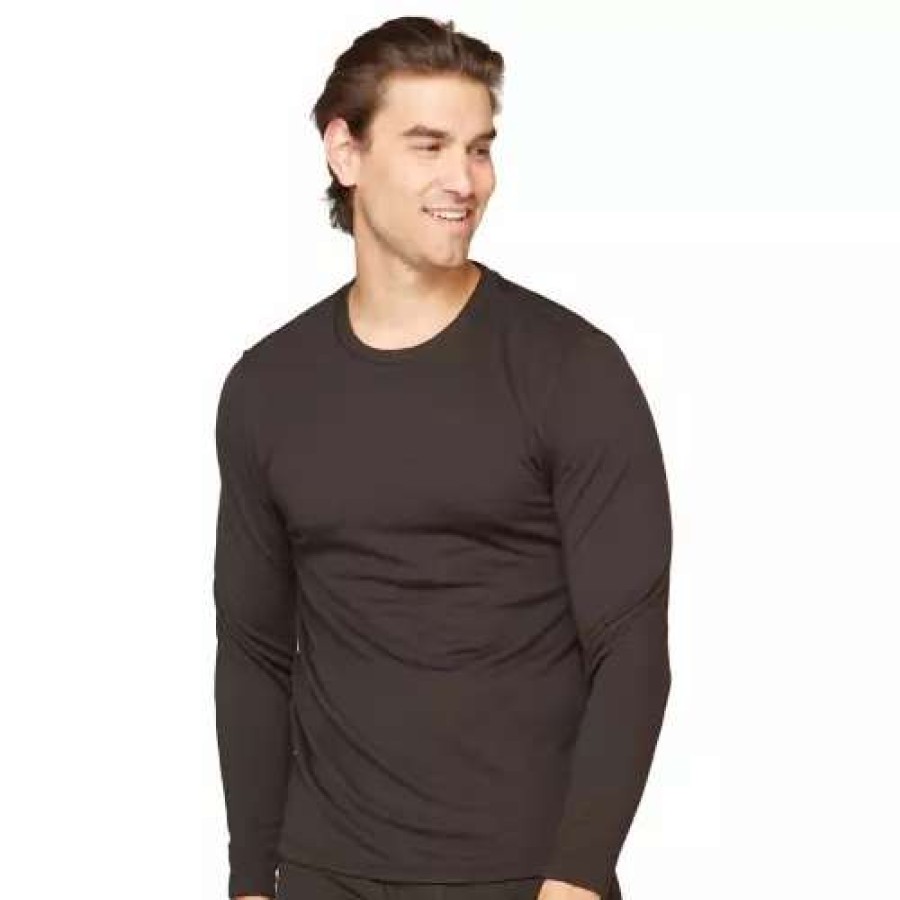 Shirts * | Men'S Colosseum Level 3.0 Midweight Base Layer Shirt Black