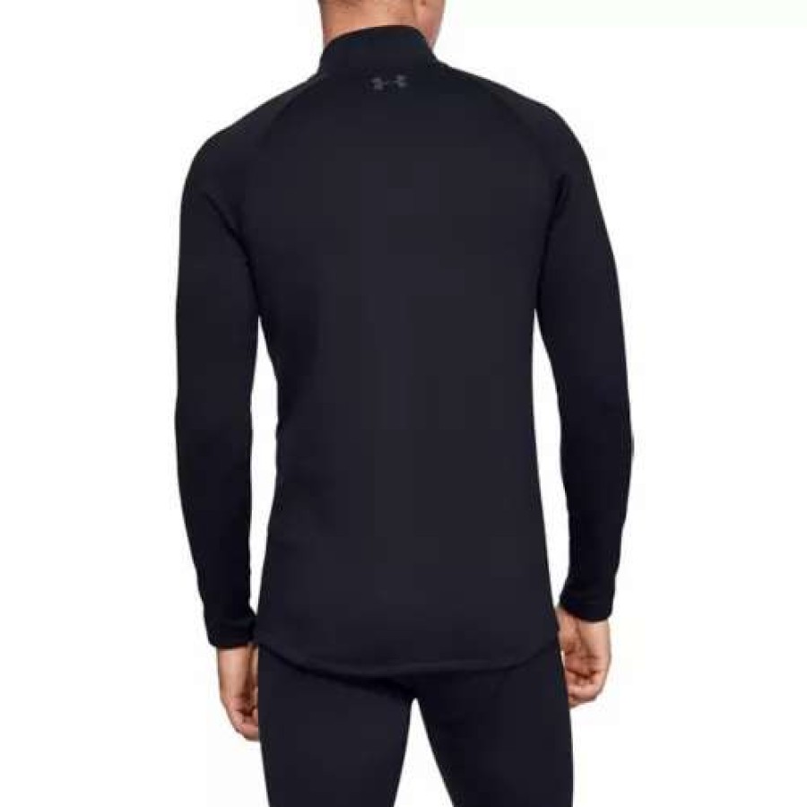 Shirts * | Men'S Under Armour Base Layer 4.0 1/4 Zip Long Sleeve Black