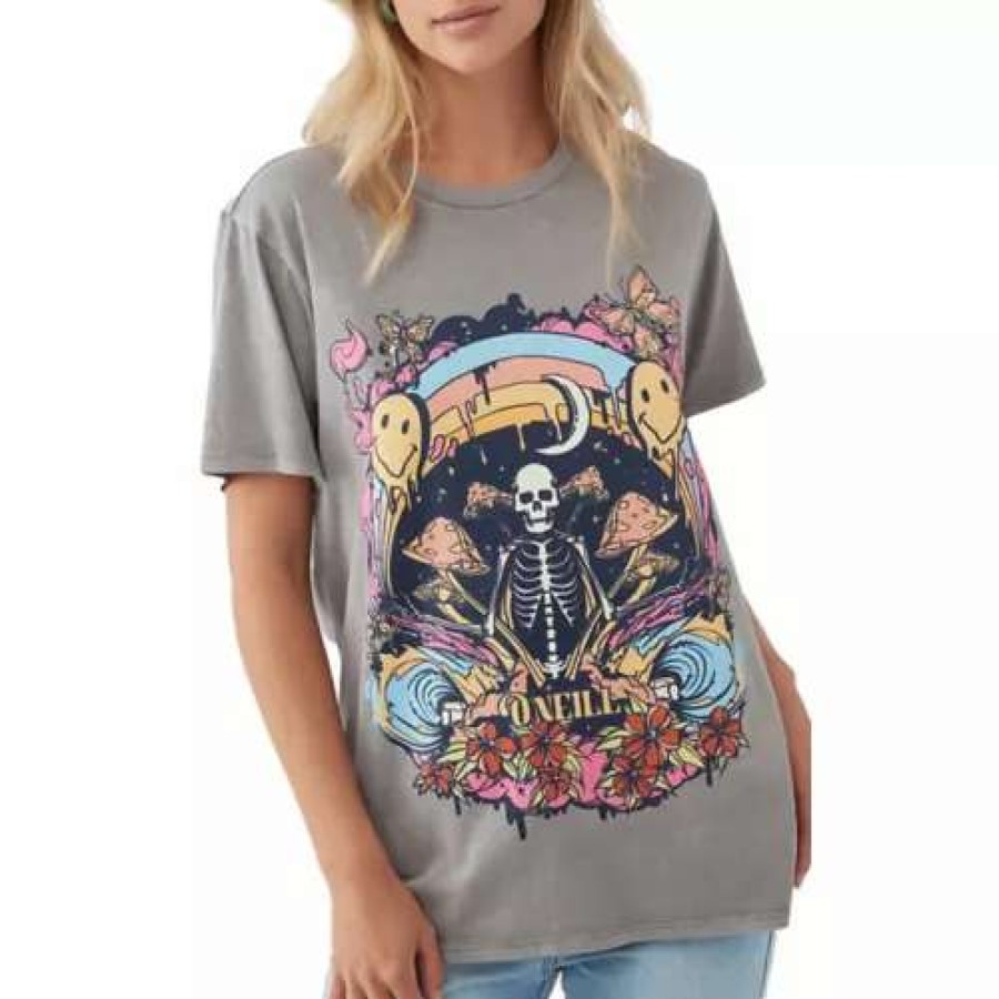 Shirts * | Women'S O'Neill Spaced Out T-Shirt Smoked Pearl