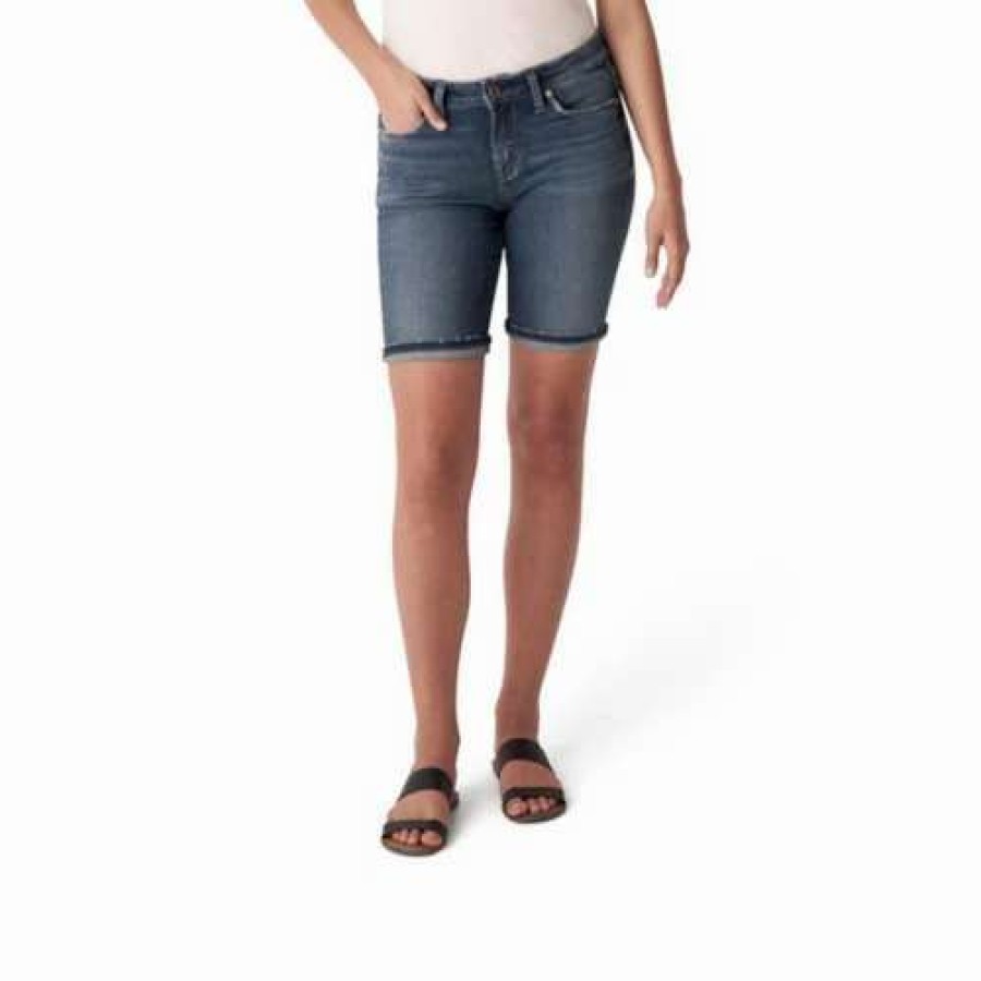 Shorts * | Women'S Silver Jeans Co. Suki Bermuda Jean Shorts Indigo