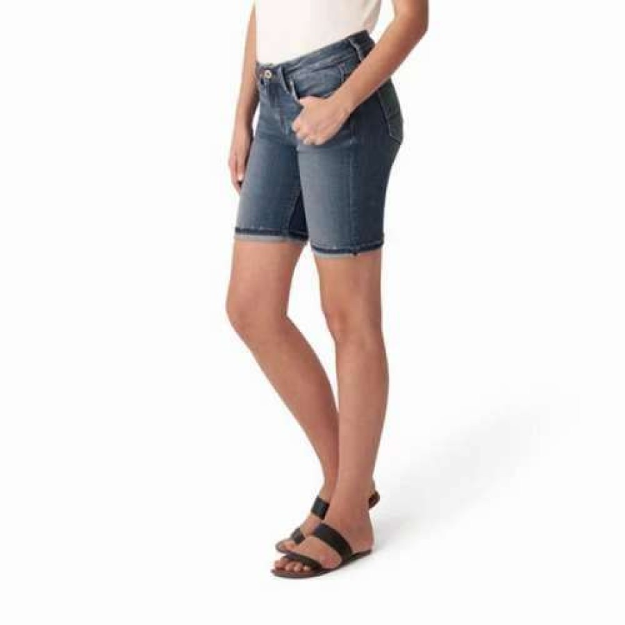 Shorts * | Women'S Silver Jeans Co. Suki Bermuda Jean Shorts Indigo