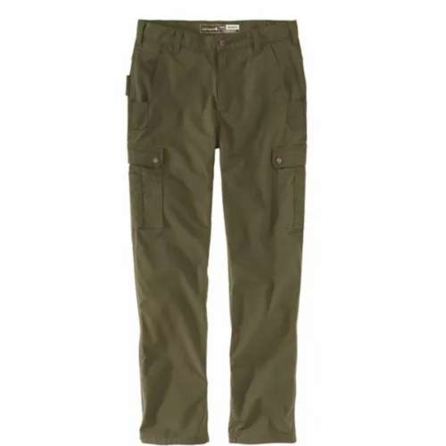 Pants * | Men'S Carhartt Rugged Flex Relaxed Fit Ripstop Cargo Work Pants Basil