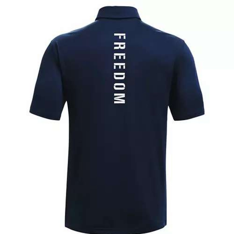 Shirts * | Men'S Under Armour Freedom Polo Academy White