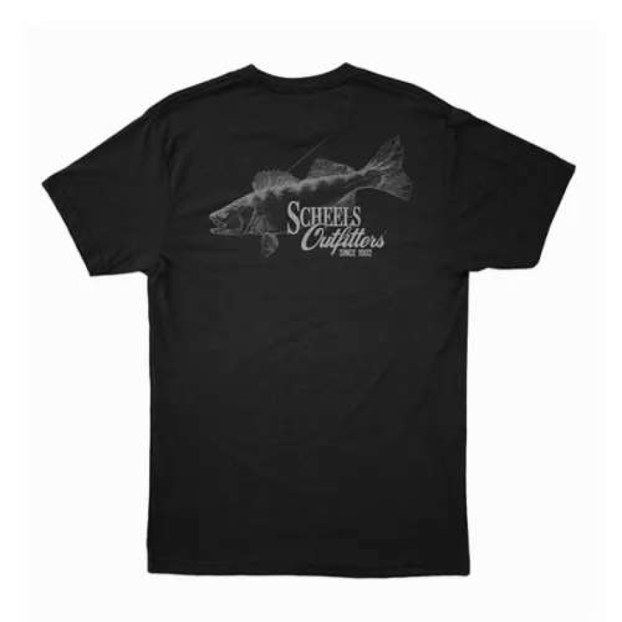 Shirts * | Scheels Outfitters Men'S Scheels Outfitter Walleye T-Shirt Black Heather