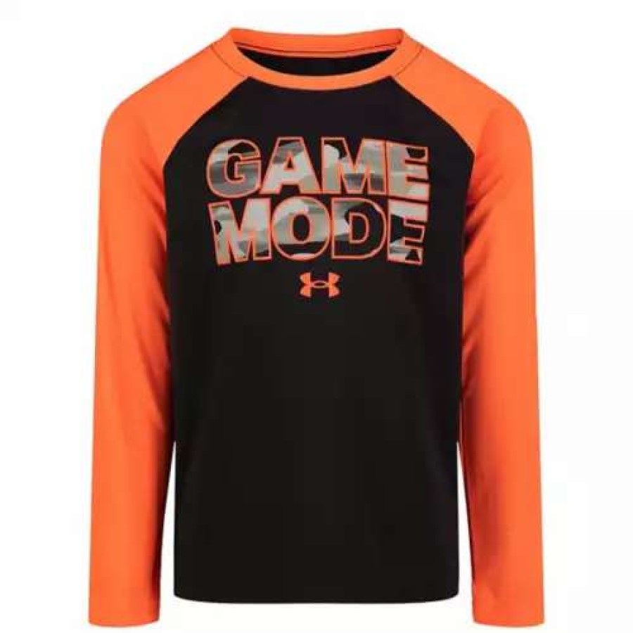 Shirts * | Toddler Boys' Under Armour Game Mode Long Sleeve Shirt Black/Red