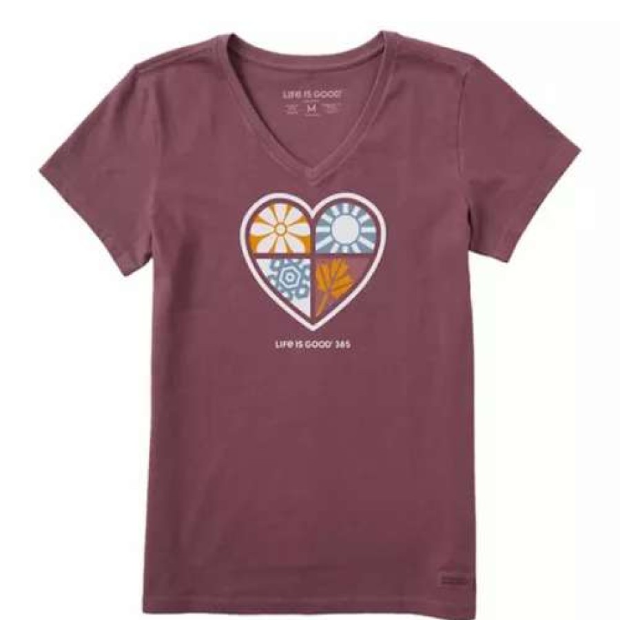 Shirts * | Women'S Life Is Good 365 One Heart T-Shirt