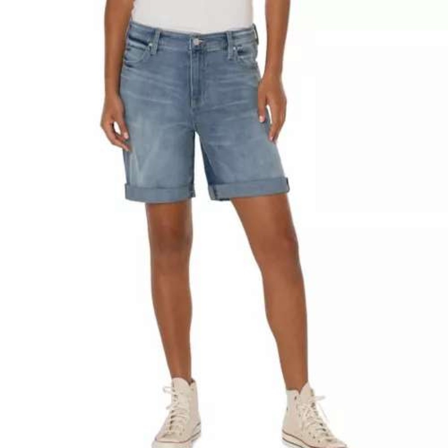 Shorts * | Women'S Liverpool Los Angeles Marley Girlfriend Jean Shorts