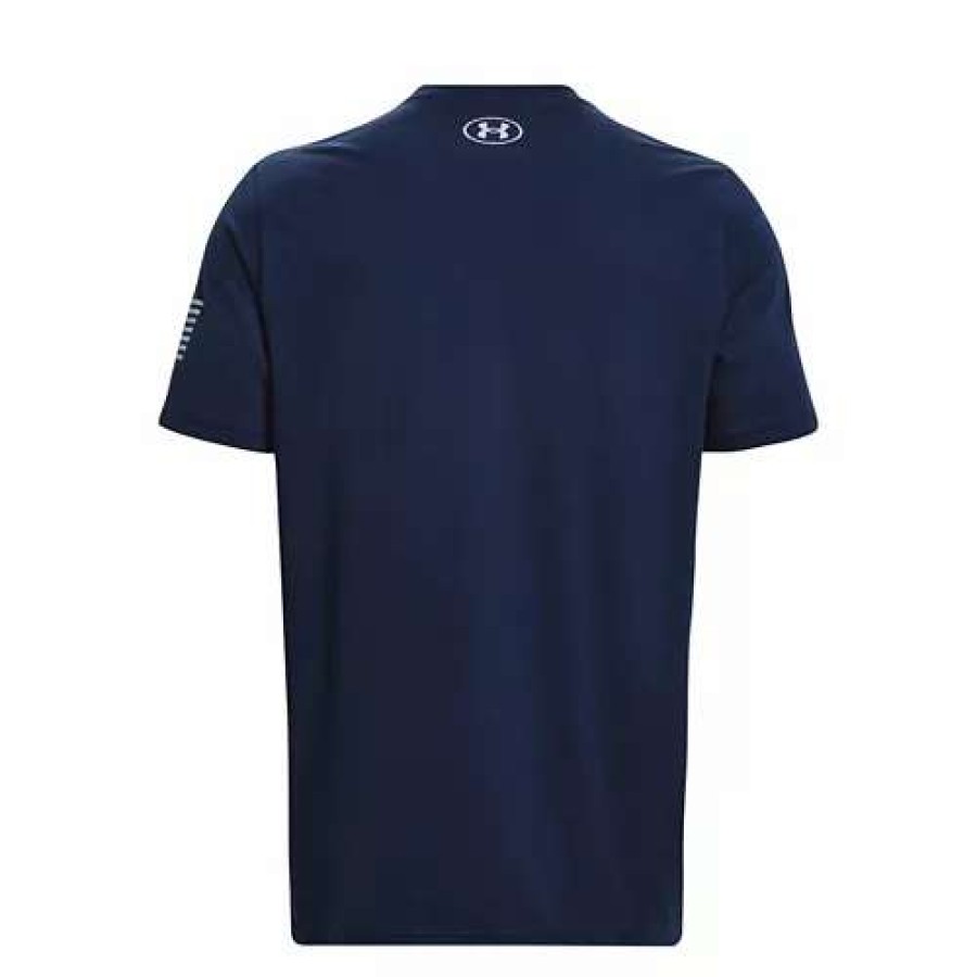 Shirts * | Men'S Under Armour Freedom Amp 3 T-Shirt Academy/Steel