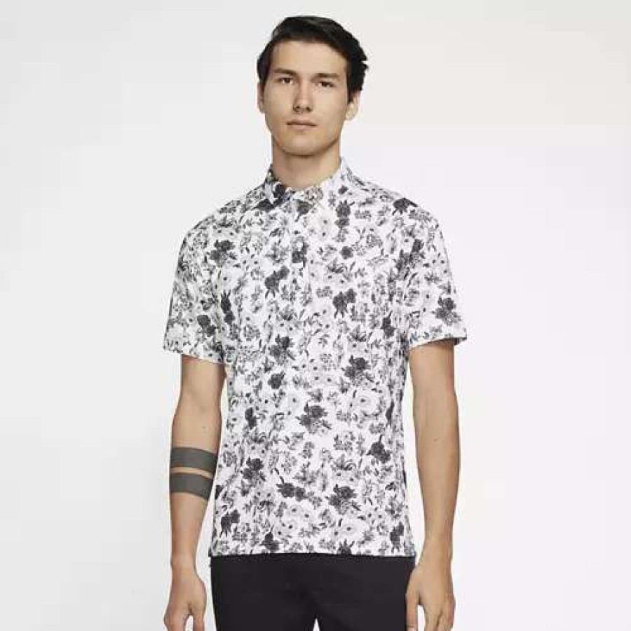 Shirts * | Men'S Nike Dri-Fit Player Floral Printed Golf Polo