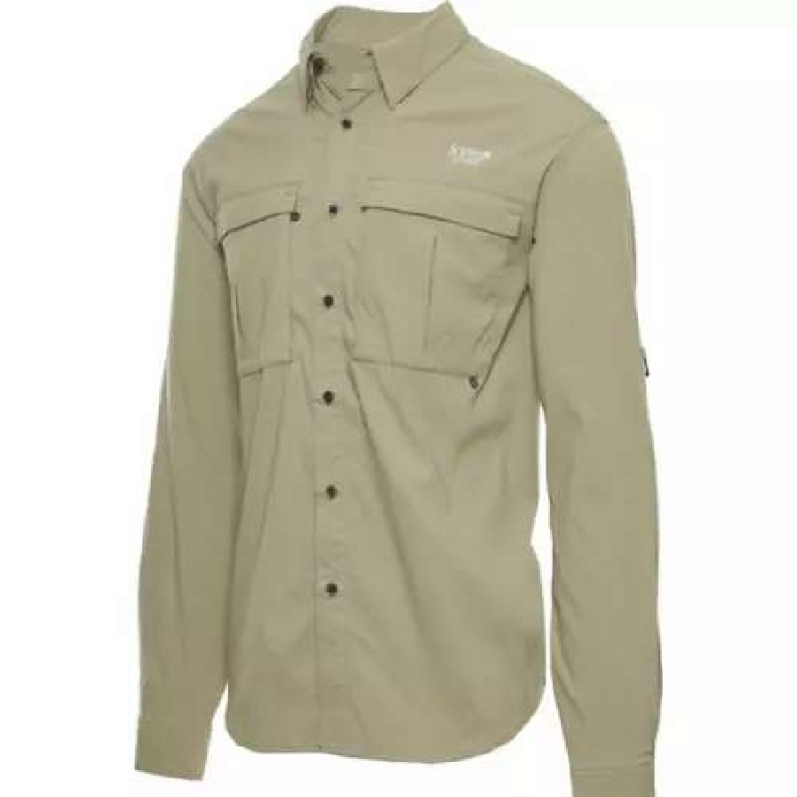 Shirts * | Men'S Scheels Outfitters Insect Shield Fishing Shirt Vintage Khaki