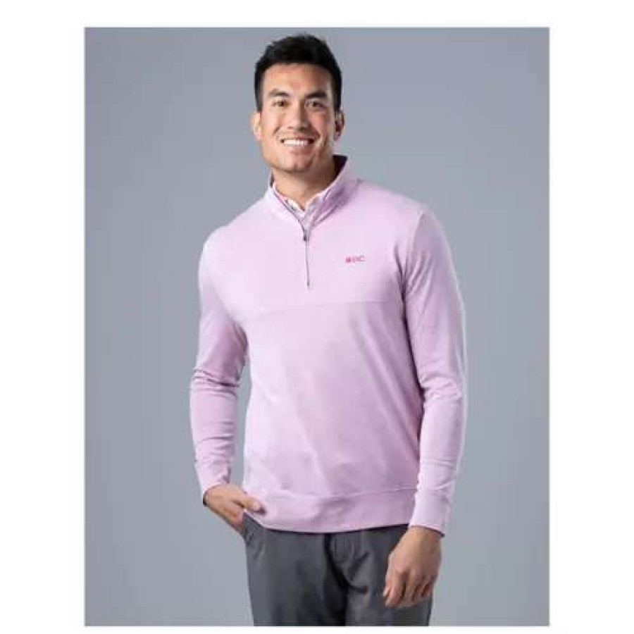 Shirts * | Men'S Black Clover Vivid Luck Golf Pullover Orchid