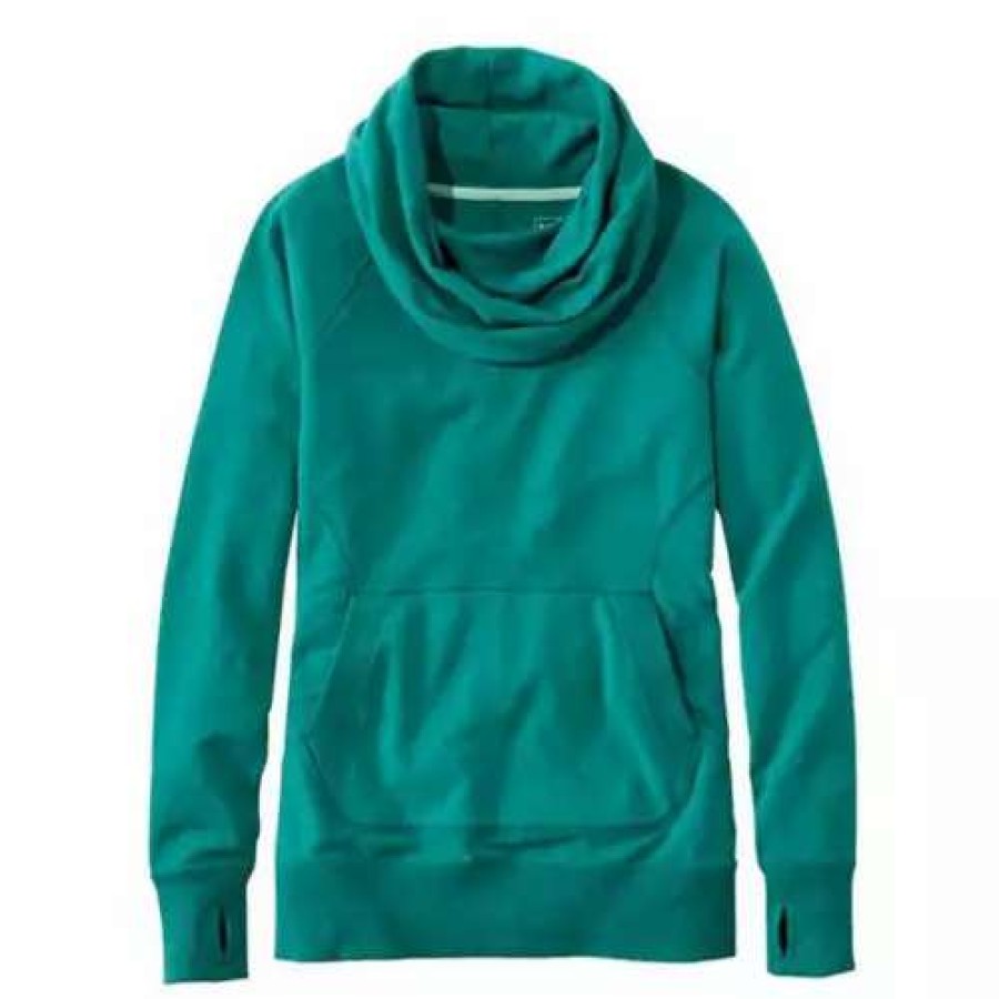 Shirts * | Women'S L.L.Bean Plus Cozy Pullover Warm Teal Heather