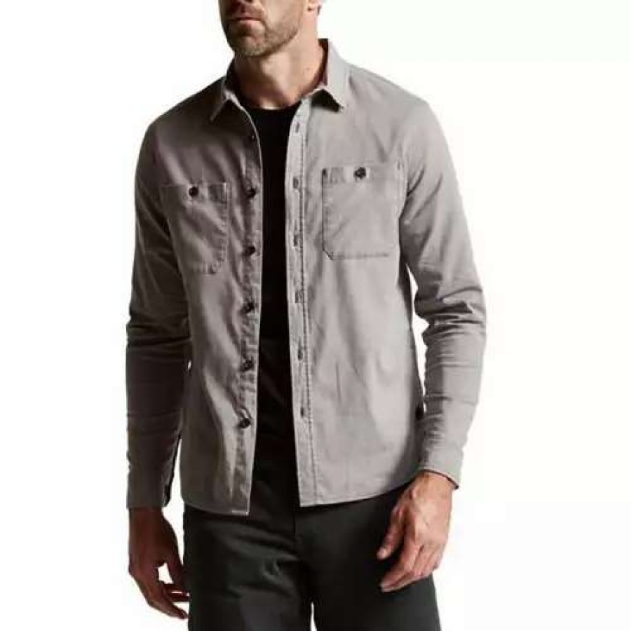 Shirts * | Men'S Sitka Ambary Long Sleeve Shirt Woodsmoke Heather