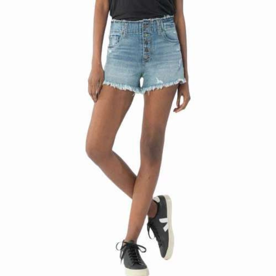 Shorts * | Women'S Kut From The Kloth Kut Jane High Rise Button Fly Jean Shorts Suspect