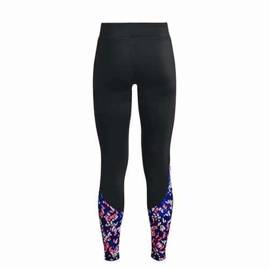 Shirts * | Girls' Under Armour Coldgear Novelty Leggings Black Pink