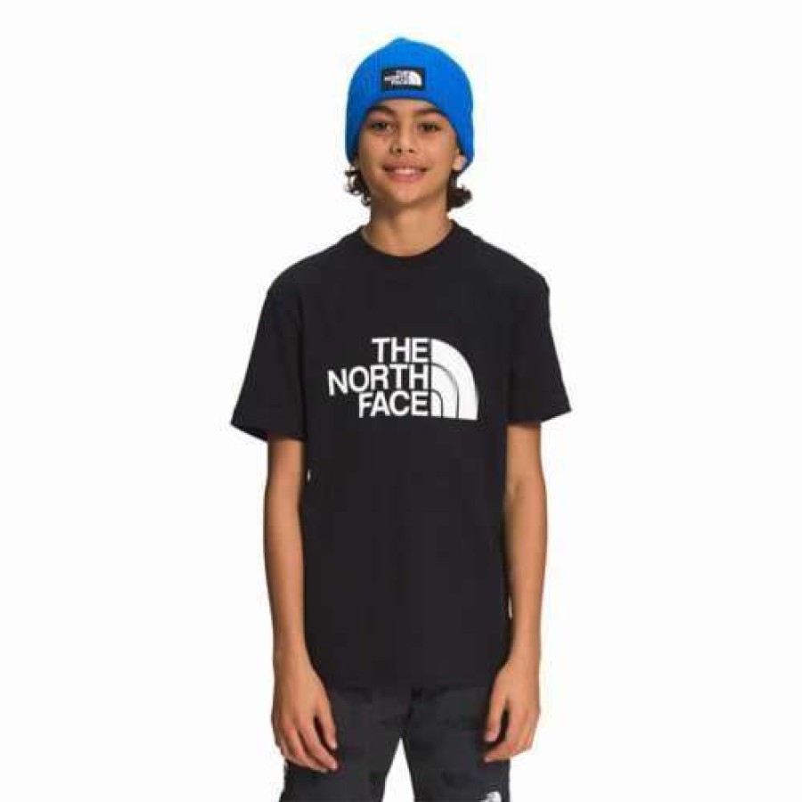 Shirts * | Boys' The North Face Logo Tee Black White