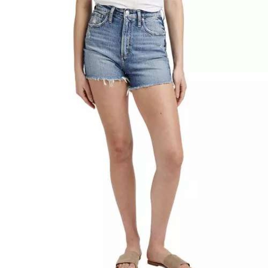 Shorts * | Women'S Silver Jeans Co. Highly Desirable Jean Shorts Indigo