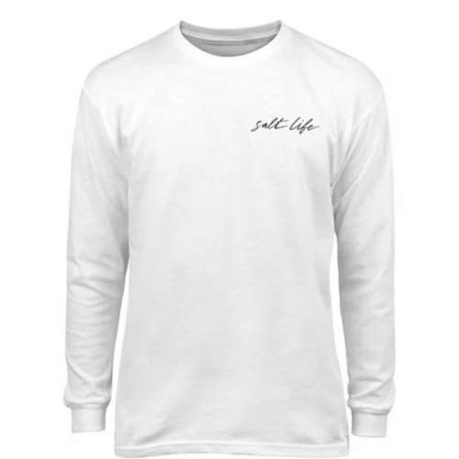 Shirts * | Girls' Salt Life Scenic Turtle Long Sleeve T-Shirt White